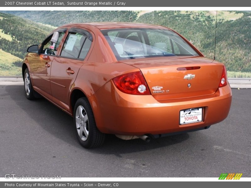 Sunburst Orange Metallic / Gray 2007 Chevrolet Cobalt LT Sedan