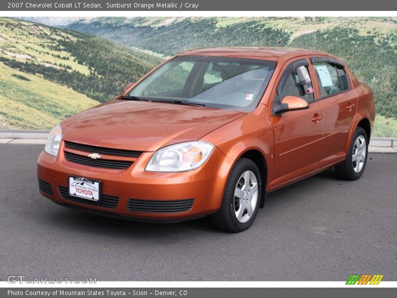 Sunburst Orange Metallic / Gray 2007 Chevrolet Cobalt LT Sedan