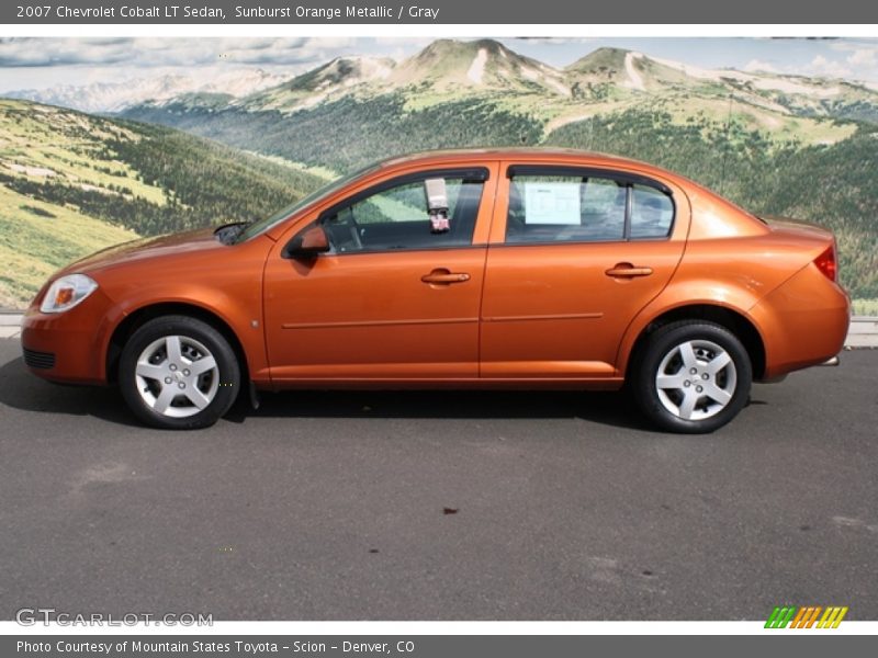 Sunburst Orange Metallic / Gray 2007 Chevrolet Cobalt LT Sedan