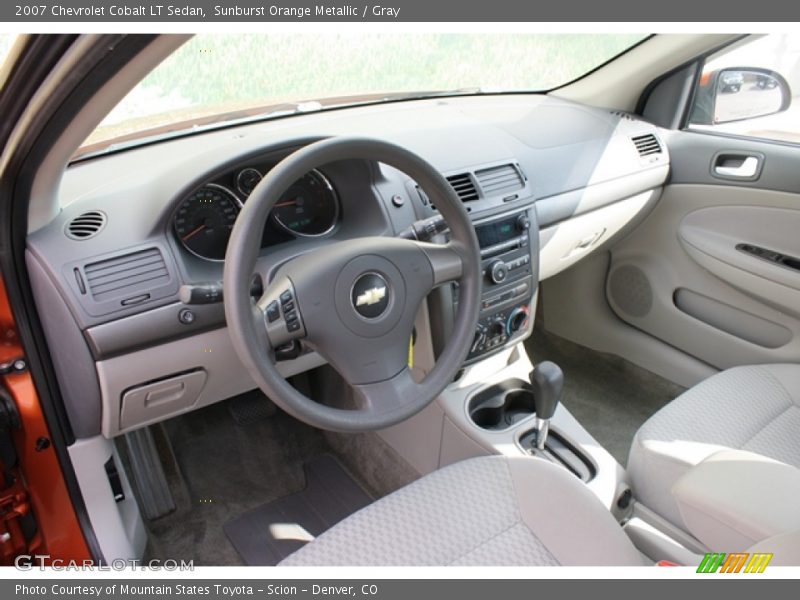 Sunburst Orange Metallic / Gray 2007 Chevrolet Cobalt LT Sedan