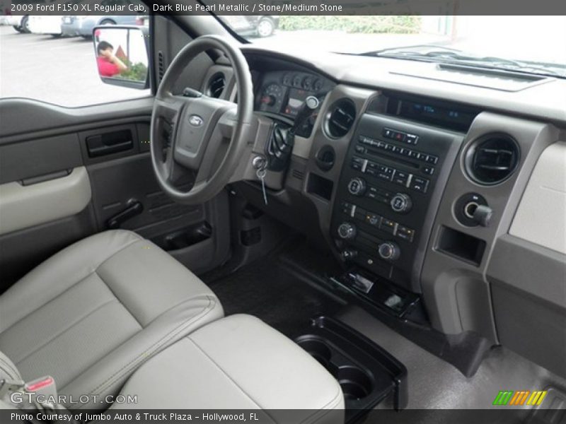 Dark Blue Pearl Metallic / Stone/Medium Stone 2009 Ford F150 XL Regular Cab