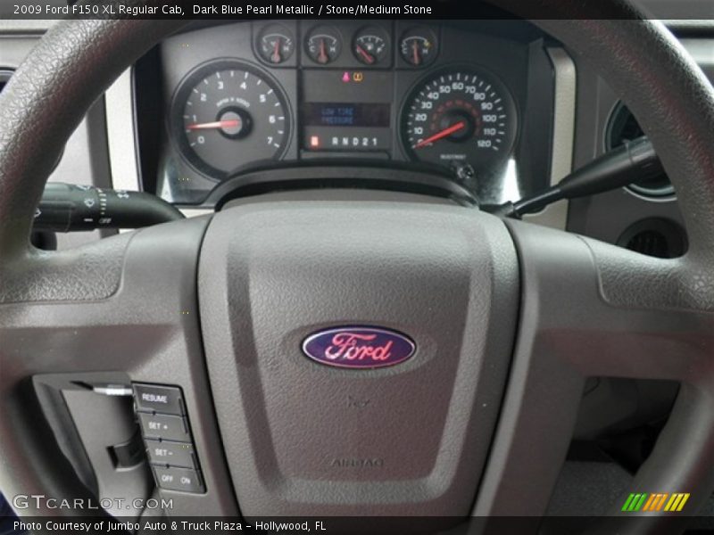 Dark Blue Pearl Metallic / Stone/Medium Stone 2009 Ford F150 XL Regular Cab