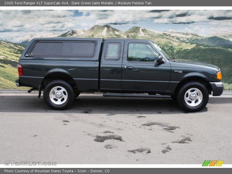 Dark Green Satin Metallic / Medium Pebble Tan 2005 Ford Ranger XLT SuperCab 4x4