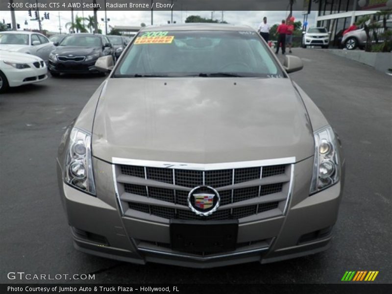 Radiant Bronze / Ebony 2008 Cadillac CTS 4 AWD Sedan
