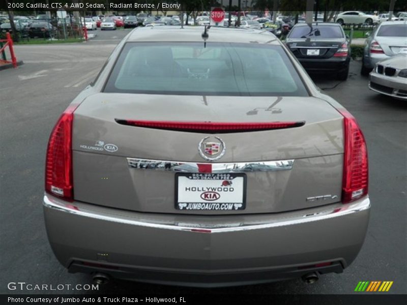 Radiant Bronze / Ebony 2008 Cadillac CTS 4 AWD Sedan