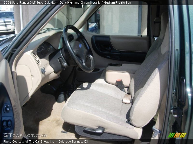 Dark Highland Green Metallic / Medium Prairie Tan 2002 Ford Ranger XLT SuperCab 4x4