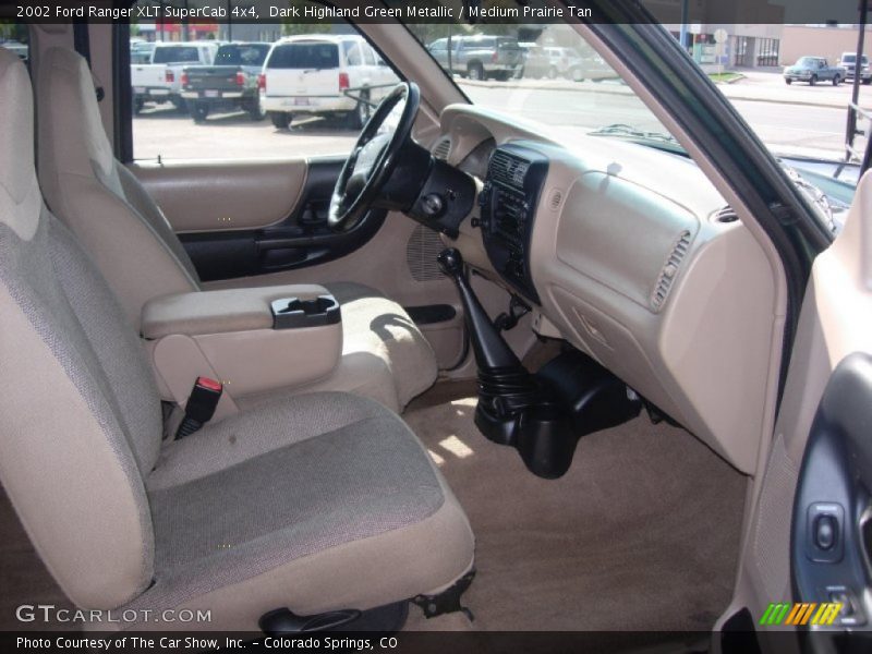 Dark Highland Green Metallic / Medium Prairie Tan 2002 Ford Ranger XLT SuperCab 4x4