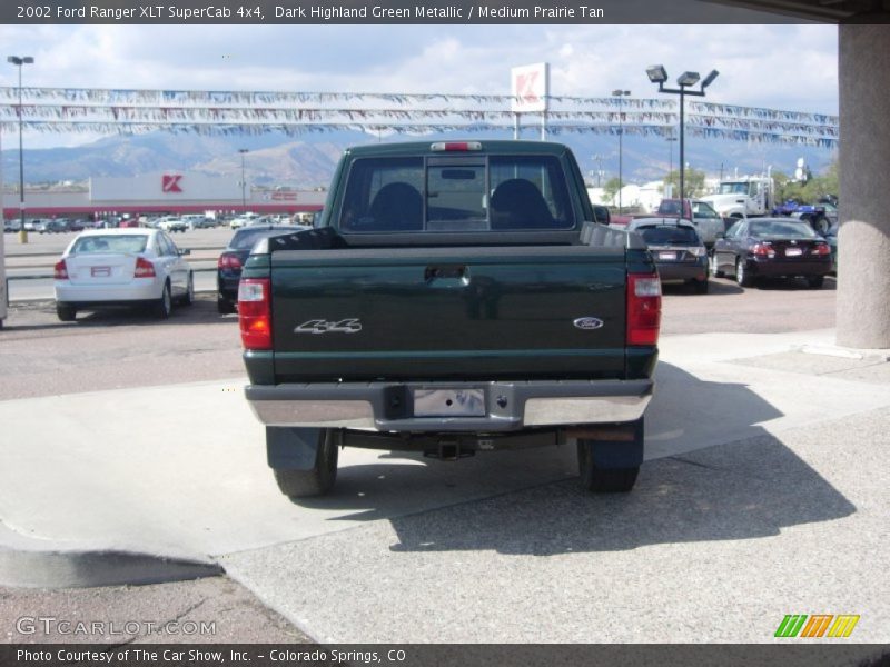 Dark Highland Green Metallic / Medium Prairie Tan 2002 Ford Ranger XLT SuperCab 4x4