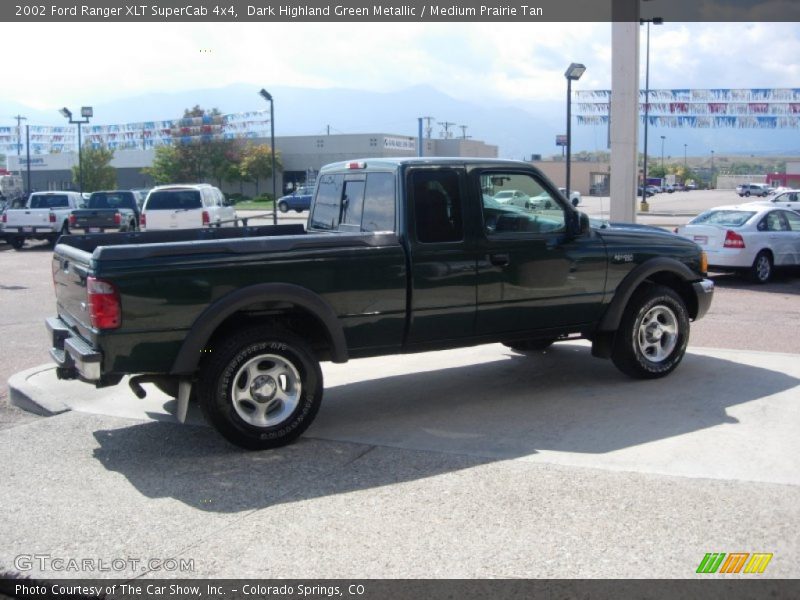 Dark Highland Green Metallic / Medium Prairie Tan 2002 Ford Ranger XLT SuperCab 4x4
