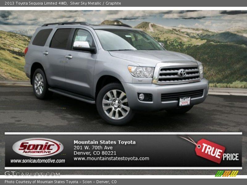 Silver Sky Metallic / Graphite 2013 Toyota Sequoia Limited 4WD