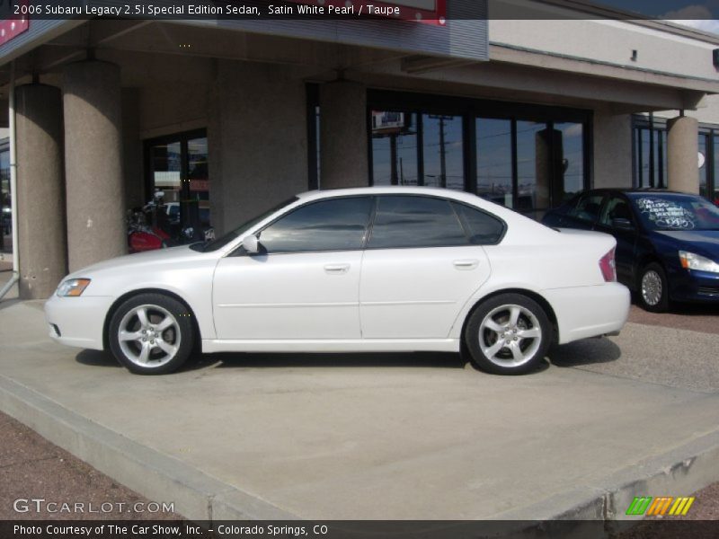 Satin White Pearl / Taupe 2006 Subaru Legacy 2.5i Special Edition Sedan