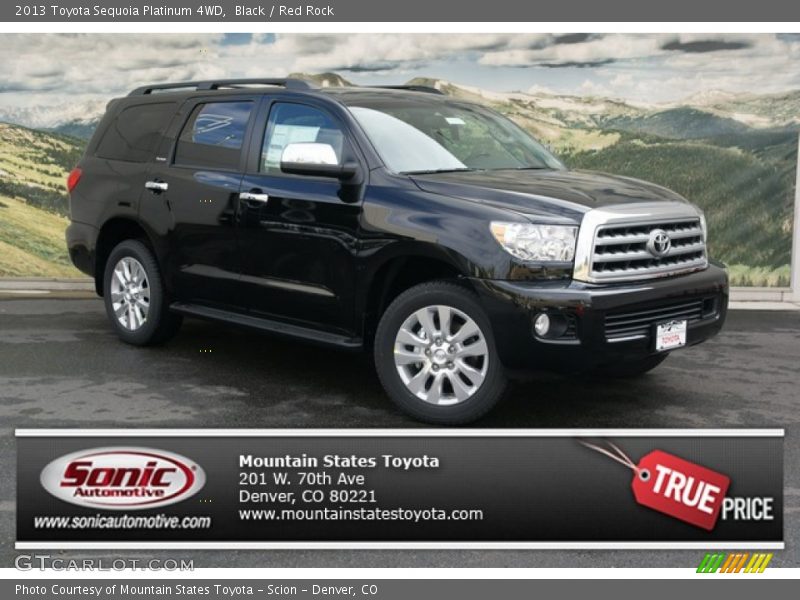 Black / Red Rock 2013 Toyota Sequoia Platinum 4WD