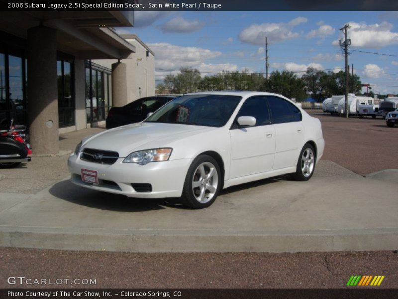 Satin White Pearl / Taupe 2006 Subaru Legacy 2.5i Special Edition Sedan