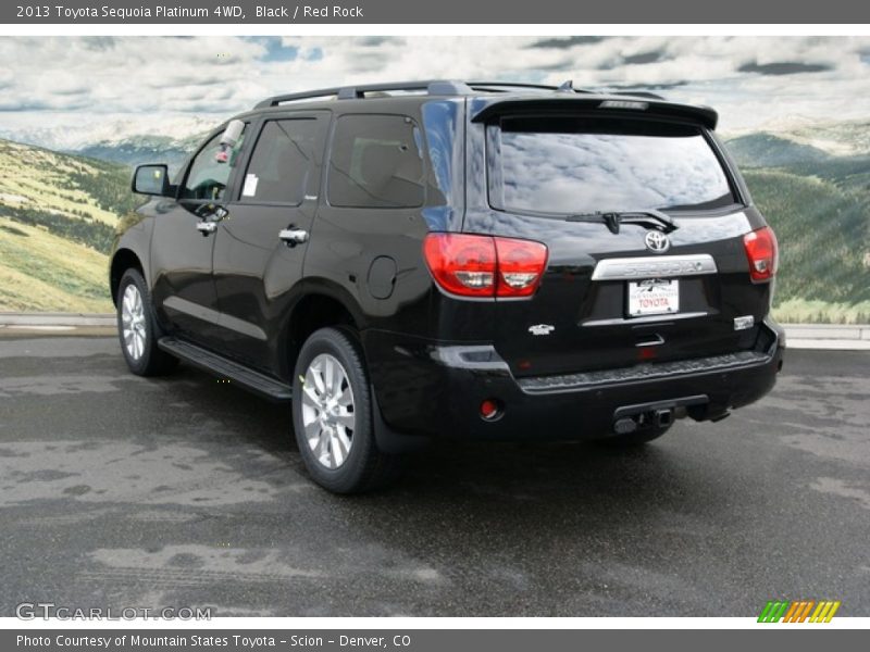 Black / Red Rock 2013 Toyota Sequoia Platinum 4WD