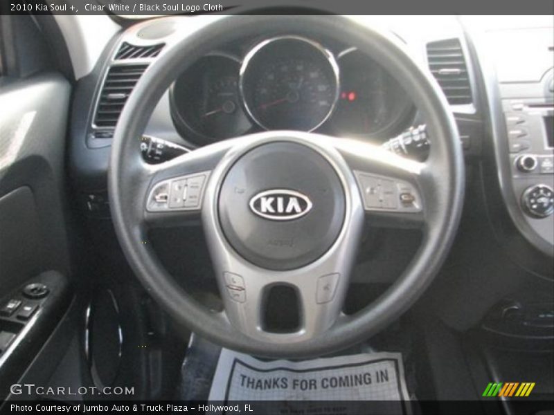 Clear White / Black Soul Logo Cloth 2010 Kia Soul +