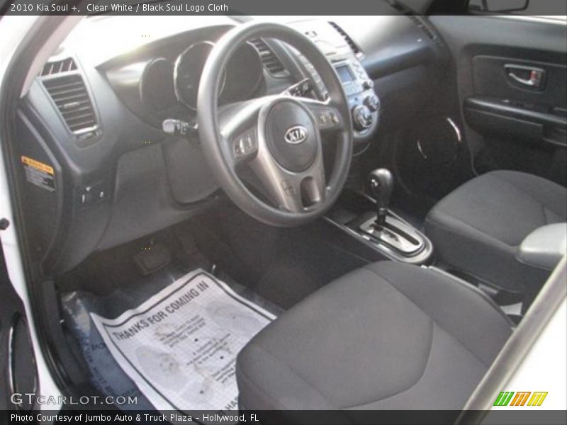 Clear White / Black Soul Logo Cloth 2010 Kia Soul +
