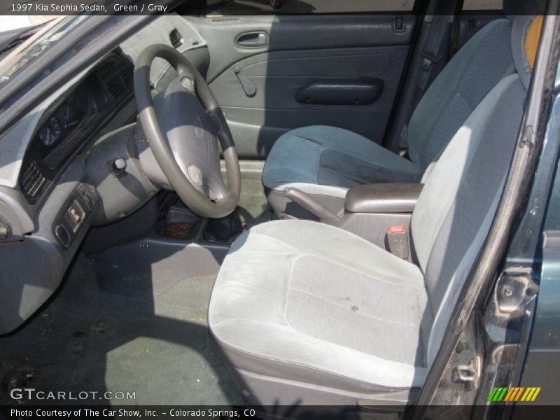 Green / Gray 1997 Kia Sephia Sedan