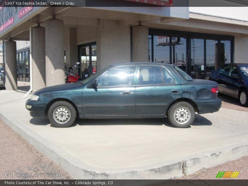 Green / Gray 1997 Kia Sephia Sedan
