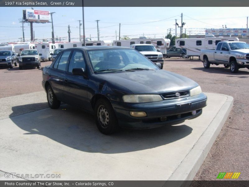 Green / Gray 1997 Kia Sephia Sedan