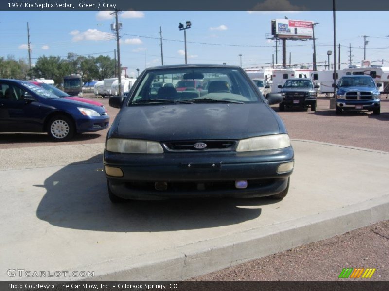 Green / Gray 1997 Kia Sephia Sedan