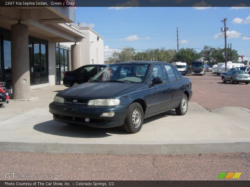 Green / Gray 1997 Kia Sephia Sedan