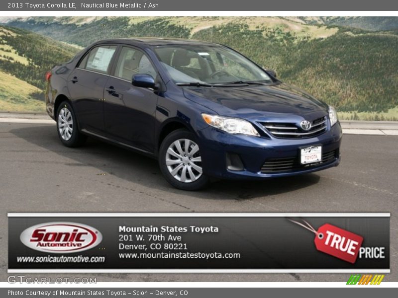 Nautical Blue Metallic / Ash 2013 Toyota Corolla LE