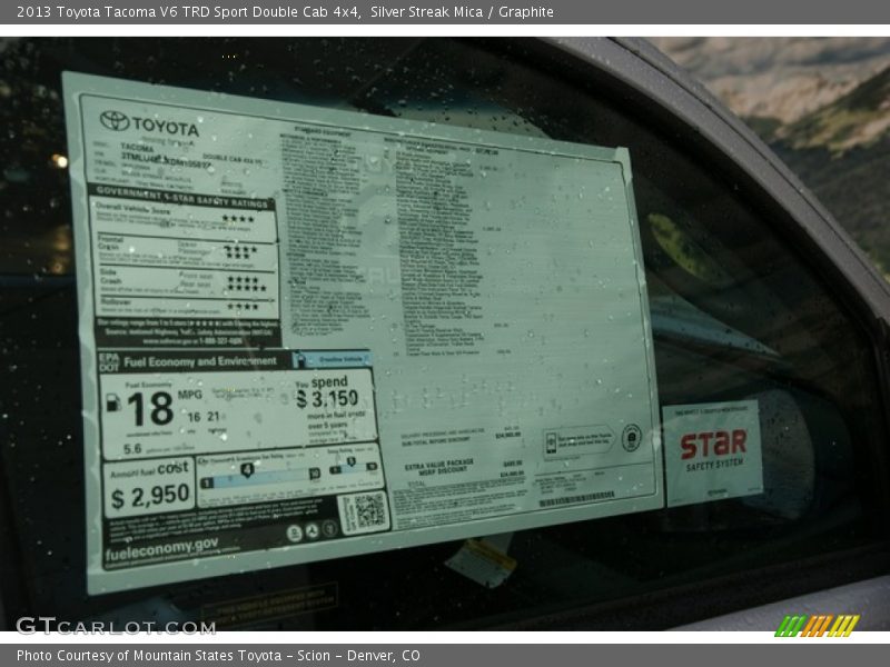 Silver Streak Mica / Graphite 2013 Toyota Tacoma V6 TRD Sport Double Cab 4x4