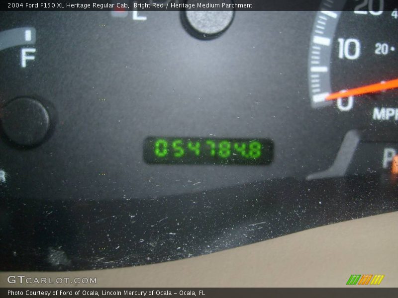 Bright Red / Heritage Medium Parchment 2004 Ford F150 XL Heritage Regular Cab