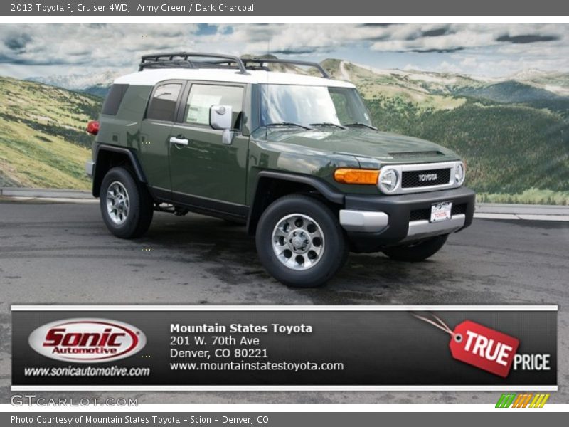 Army Green / Dark Charcoal 2013 Toyota FJ Cruiser 4WD