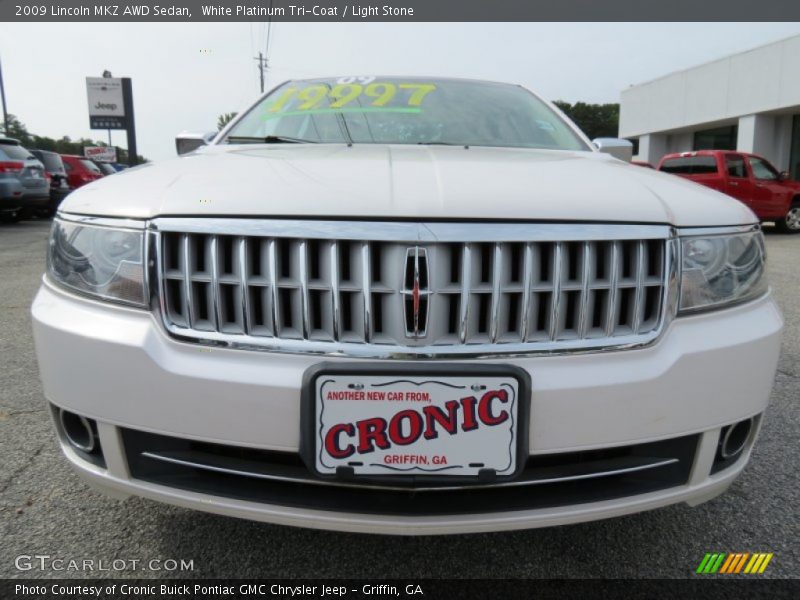 White Platinum Tri-Coat / Light Stone 2009 Lincoln MKZ AWD Sedan