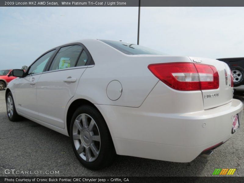 White Platinum Tri-Coat / Light Stone 2009 Lincoln MKZ AWD Sedan