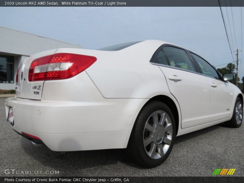 White Platinum Tri-Coat / Light Stone 2009 Lincoln MKZ AWD Sedan