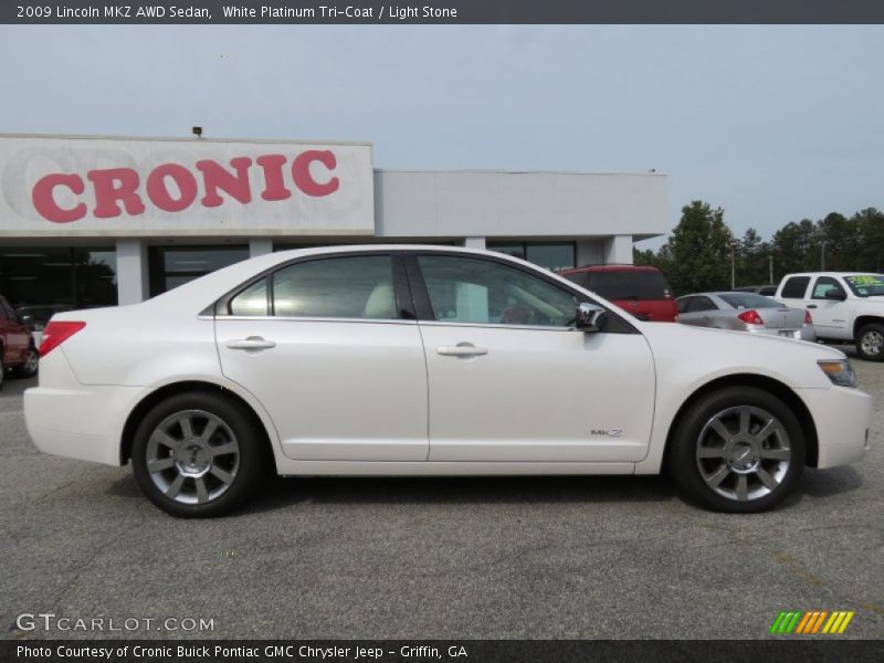 White Platinum Tri-Coat / Light Stone 2009 Lincoln MKZ AWD Sedan