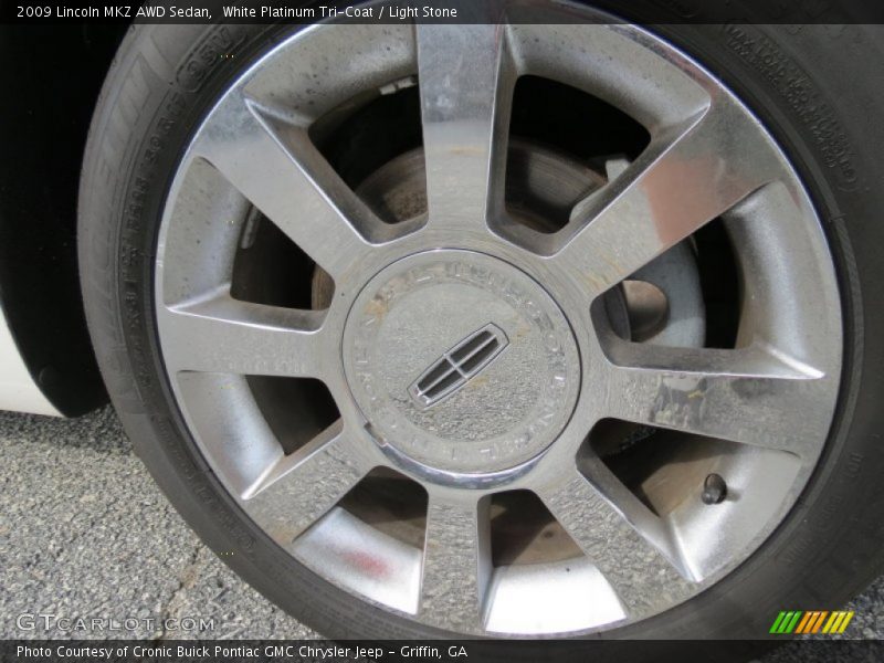 White Platinum Tri-Coat / Light Stone 2009 Lincoln MKZ AWD Sedan