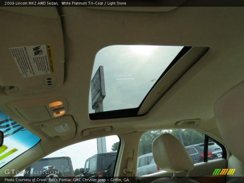 White Platinum Tri-Coat / Light Stone 2009 Lincoln MKZ AWD Sedan