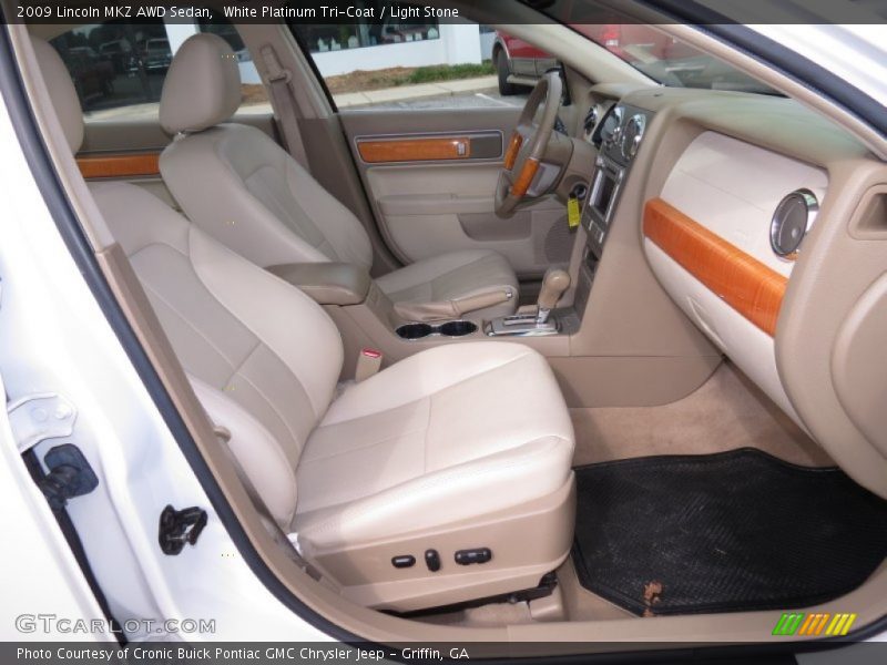 White Platinum Tri-Coat / Light Stone 2009 Lincoln MKZ AWD Sedan
