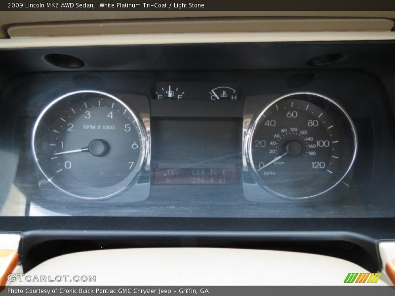 White Platinum Tri-Coat / Light Stone 2009 Lincoln MKZ AWD Sedan