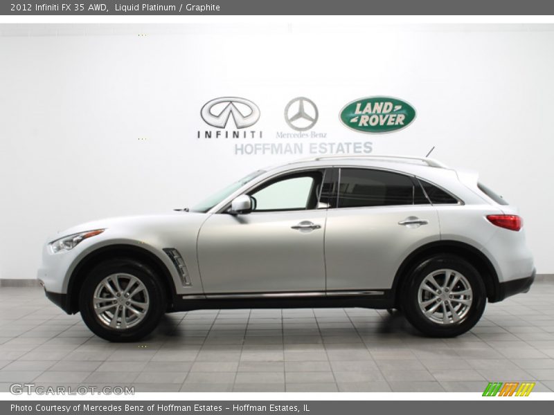 Liquid Platinum / Graphite 2012 Infiniti FX 35 AWD