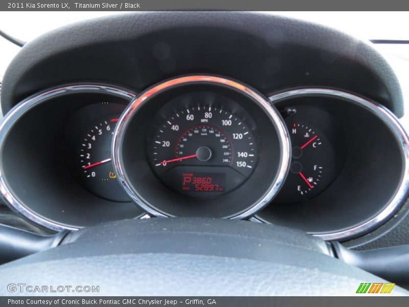 Titanium Silver / Black 2011 Kia Sorento LX