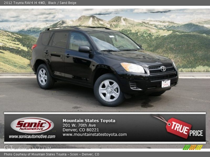 Black / Sand Beige 2012 Toyota RAV4 I4 4WD