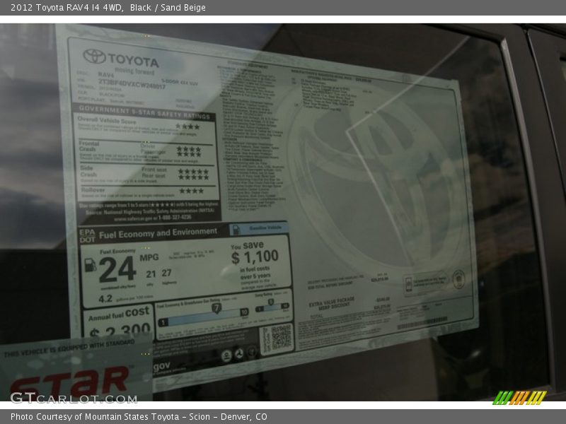 Black / Sand Beige 2012 Toyota RAV4 I4 4WD
