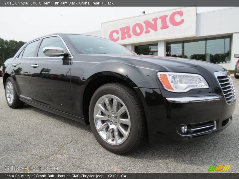 Brilliant Black Crystal Pearl / Black 2011 Chrysler 300 C Hemi