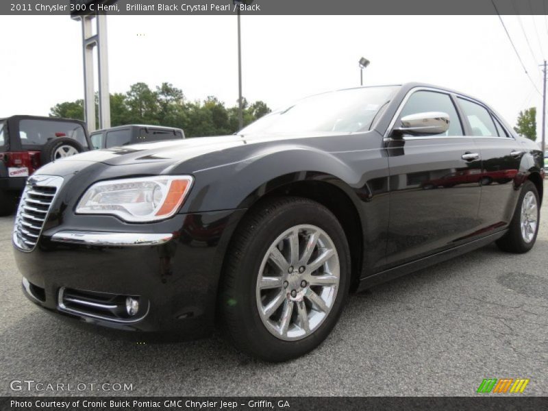 Brilliant Black Crystal Pearl / Black 2011 Chrysler 300 C Hemi