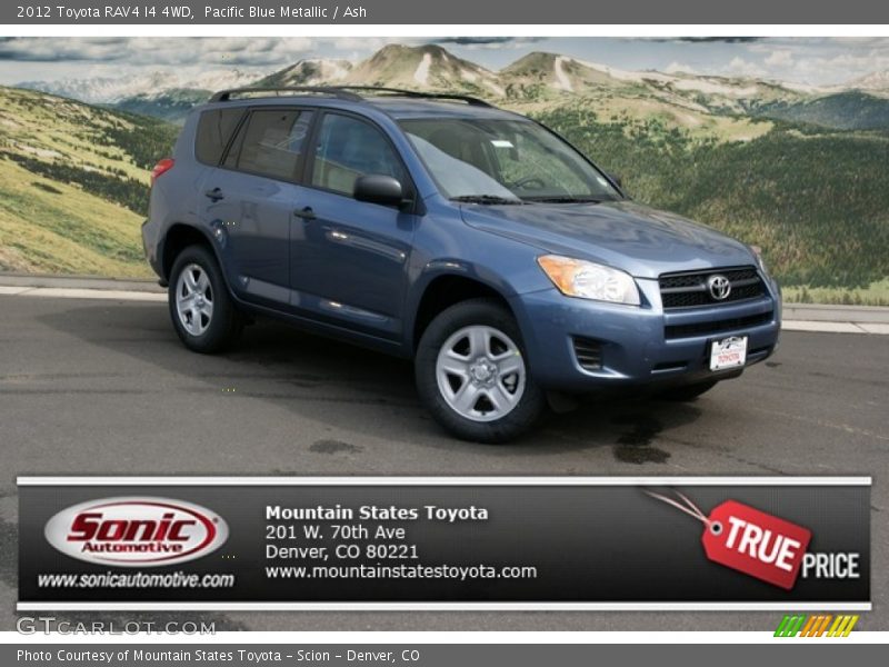 Pacific Blue Metallic / Ash 2012 Toyota RAV4 I4 4WD