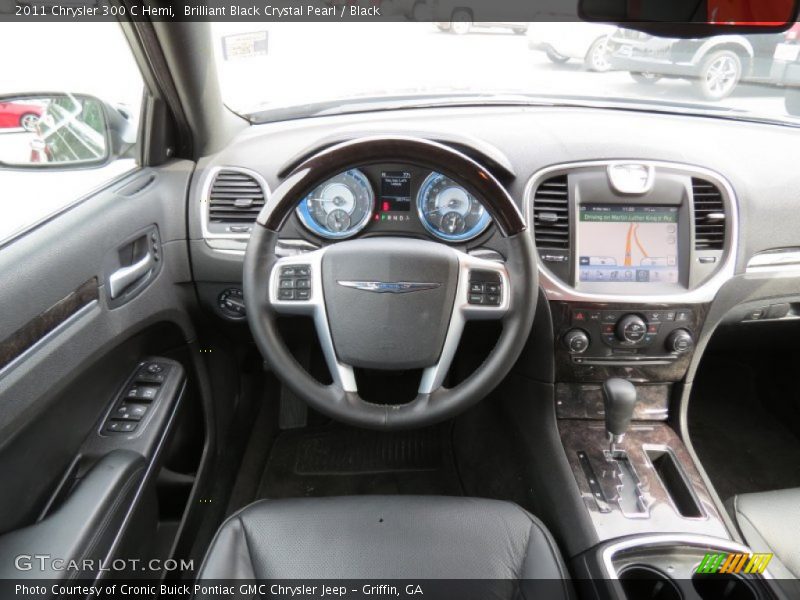 Brilliant Black Crystal Pearl / Black 2011 Chrysler 300 C Hemi