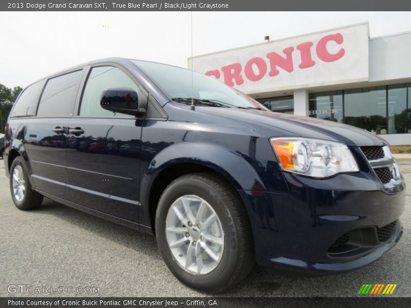 True Blue Pearl / Black/Light Graystone 2013 Dodge Grand Caravan SXT