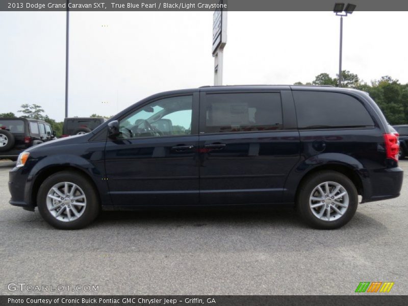 True Blue Pearl / Black/Light Graystone 2013 Dodge Grand Caravan SXT