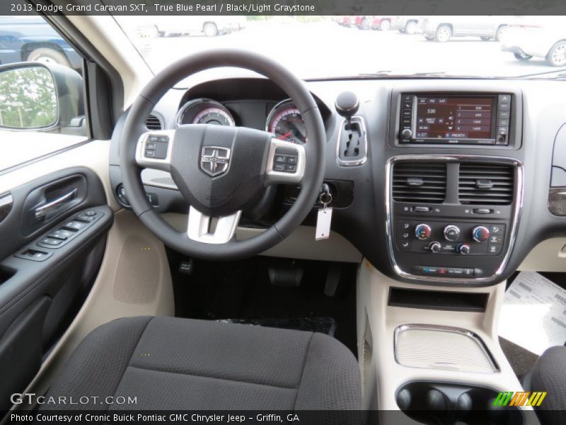 True Blue Pearl / Black/Light Graystone 2013 Dodge Grand Caravan SXT
