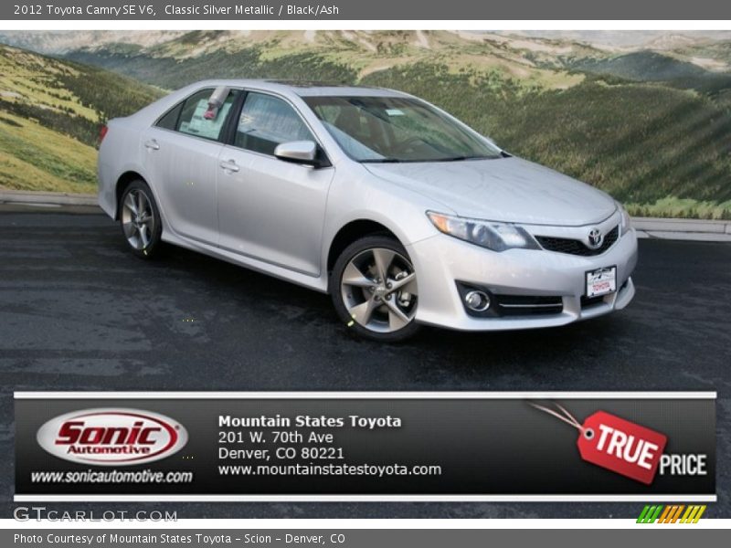 Classic Silver Metallic / Black/Ash 2012 Toyota Camry SE V6