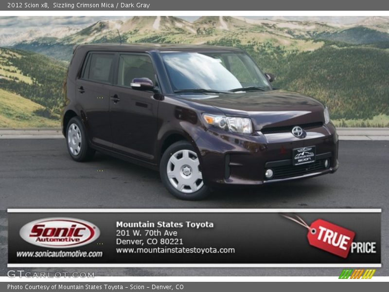 Sizzling Crimson Mica / Dark Gray 2012 Scion xB